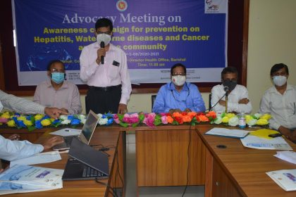 Barishal photo Awareness workshop about hepatitis cancer and waterborne diseases held in Barishal 2 বরিশালে হেপাটাইটিস, ক্যান্সার ও পানি বাহিত রোগ প্রতিরোধ বিষয়ক জনসচেতনতামুলক কর্মশালা অনুষ্ঠিত