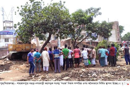 Shahzadpur news 01...21 0621 শাহজাদপুরে ‘সওজ’ কর্তৃক সহস্রাধিক অবৈধ স্থাপনা উচ্ছেদ।