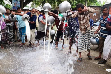 নাটোর 3 নাটোরে দুধ বিক্রি করতে না পেরে সড়কে ঢেলে প্রতিবাদ