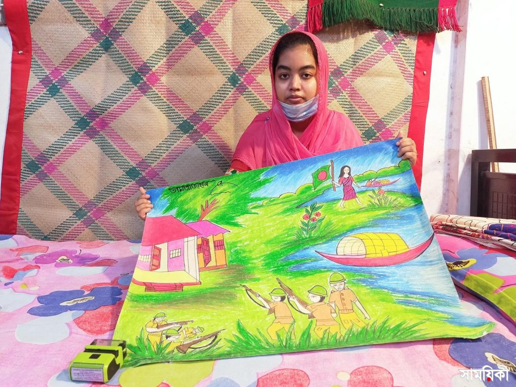 Barishal Photo Paintings drawn by deafdumb and autistic youth Tamanna Zahan 10 বাক্ ও শ্রবণপ্রতিবন্ধী এক অটিষ্টিক চিত্রকর তামান্না জাহান