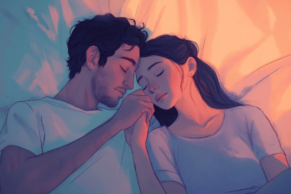 arinorway A serene and intimate scene where two people sit clos 551803bf e0c1 478e a4c2 ec2ea07ada35 জ্বর