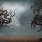 2107.i305.013.S.m005.c12.realistic halloween spooky trees illustration ফুটবল, নদ, উঠোনে এবং অন্যান্য কবিতা