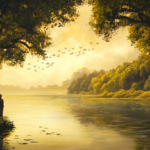 arinorway A serene riverside scene where a lone figure stands o 11d6a050 9496 4528 ac9c fe4e3eb78c83 বই আলোচনা
