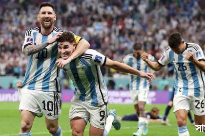 argentia ফুটবল বিশ্বকাপ: মেসি ম্যাজিকে আবারও ফাইনালে আর্জেন্টিনা