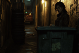 arinorway A dimly lit alley at night where a young woman stands 20c56649 3afe 402a 8665 99605f4551ee আধুনিক সভ্যতা