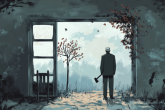arinorway A somber scene set in a desolate elderly home where a 64815da6 4463 4825 91af 2b178cc891ef কালিদাস