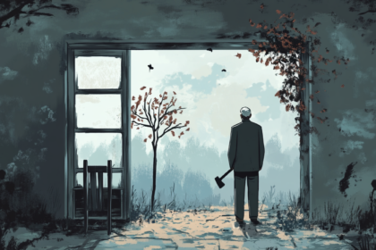 arinorway A somber scene set in a desolate elderly home where a 64815da6 4463 4825 91af 2b178cc891ef কালিদাস